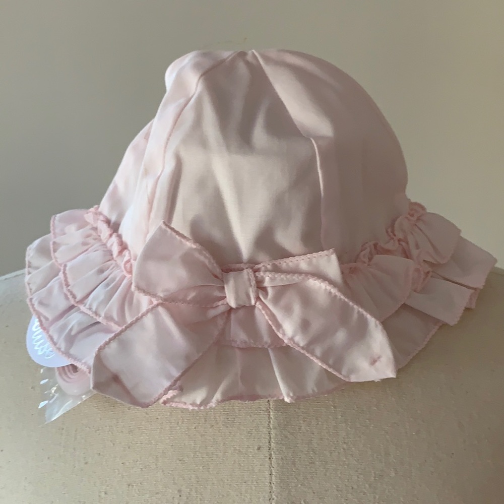 Sarah Louise little girls pink ruffled hat 3 NWT